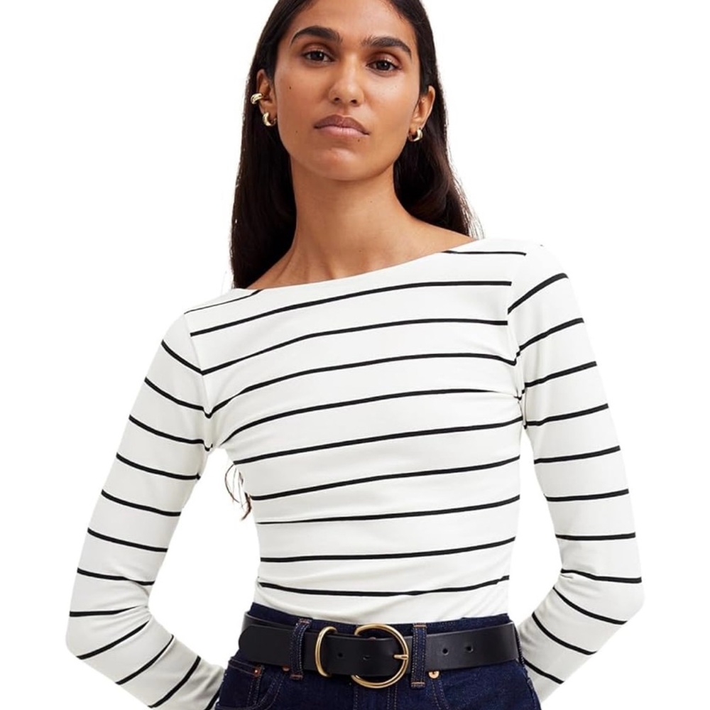 Madewell Scoop Back Long Sleeve Top